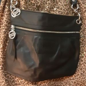 COACH POPPY BLACK LEATHER PURSE